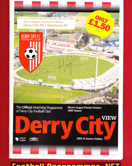 Sean Hargan Testimonial Benefit Match Derry City 2005 – Signed