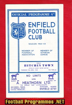 Enfield v Hitchin Town 1964