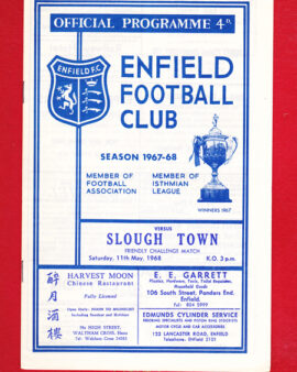 Enfield v Slough Town 1968 – Friendly Match
