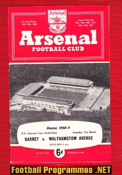 Barnet v Walthamstow Avenue 1959 – Amateur Cup Semi Final
