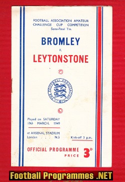 Bromley v Leytonstone 1949 – Amateur Cup Semi Final