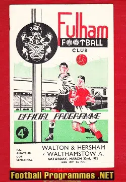 Walton Hersham v Walthamstow Avenune 1952 Amateur Cup Semi Final
