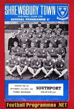 Shrewsbury Town v Southport 1967