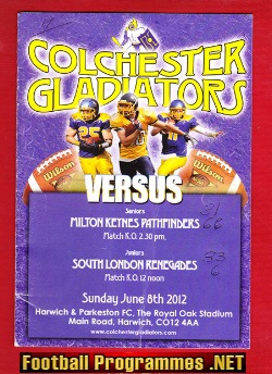 Colchester Gladiators v Milton Keynes British American Football