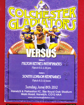 Colchester Gladiators v Milton Keynes British American Football