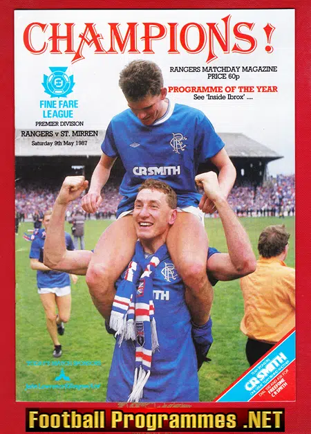 Glasgow Rangers v St Mirren 1987