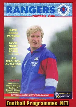 Glasgow Rangers v Heart Of Midlothian Hearts 1991