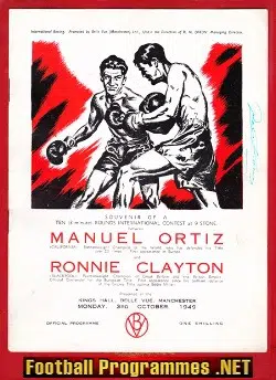 Boxing - Ronnie Clayton v Manuel Ortiz 1949 - Manchester