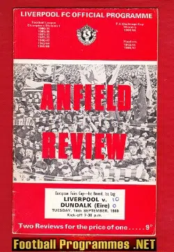 Liverpool v Dundalk 1969 – 10 – Nil – Fairs Cup – Irish Team