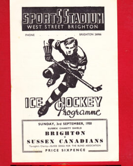 Brighton Ice Hockey v Sussex Canadians 1950