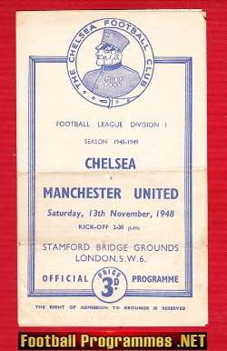 Chelsea v Manchester United 1948 – 1940’s Football Programme