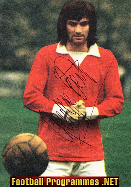 Manchester United George Best Signed Magazine Picture Autograph