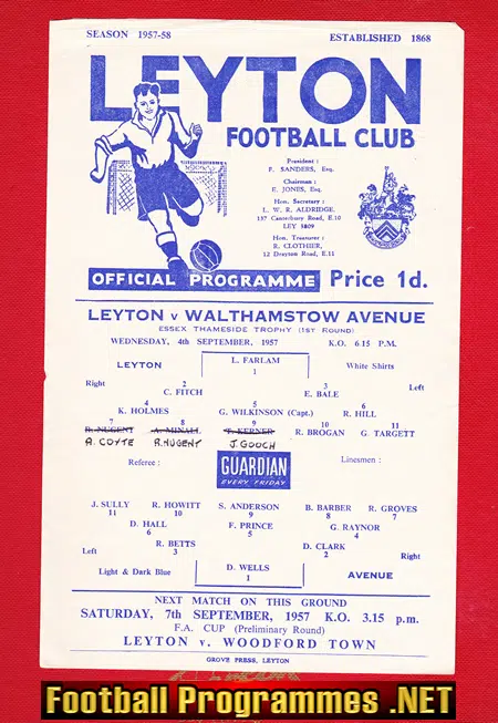 Leyton v Walthamstow Avenue 1957