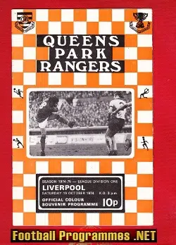 Queens Park Rangers v Liverpool 1974