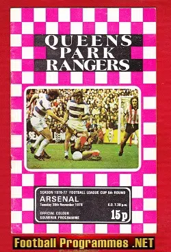 Queens Park Rangers v Arsenal 1976