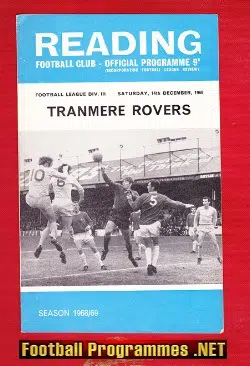 Reading v Tranmere Rovers 1968