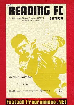 Reading v Southport 1972