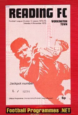 Reading v Workington 1972