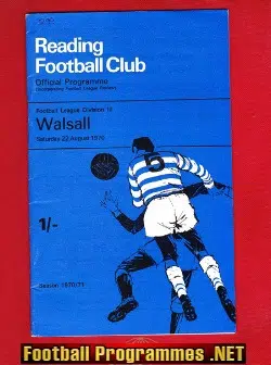 Reading v Walsall 1970