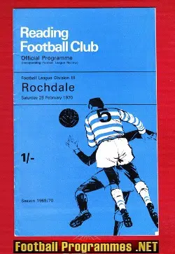 Reading v Rochdale 1970