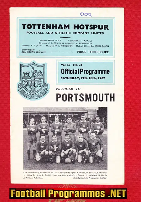 Tottenham Hotspur v Portsmouth 1967