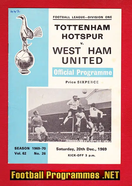 Tottenham Hotspur v West Ham United 1969