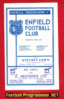 Enfield v Hitchin Town 1964