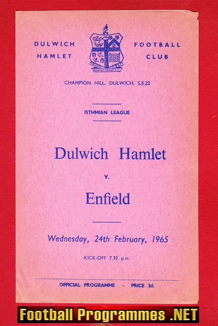 Dulwich Hamlet v Enfield 1965