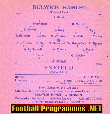 Dulwich Hamlet v Enfield 1965