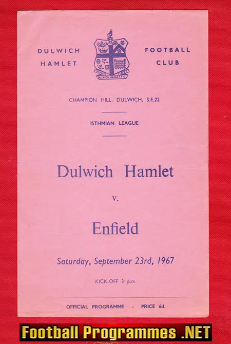 Dulwich Hamlet v Enfield 1967