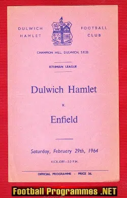 Dulwich Hamlet v Enfield 1964