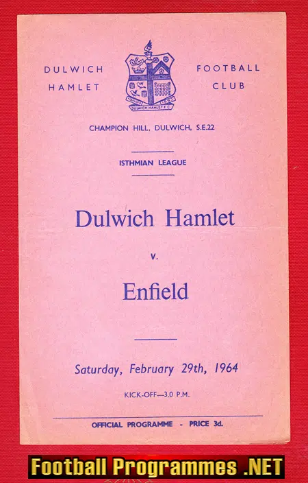 Dulwich Hamlet v Enfield 1964