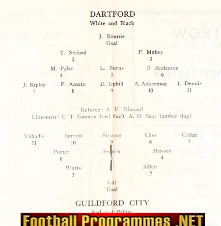 Dartford v Guildford City 1964