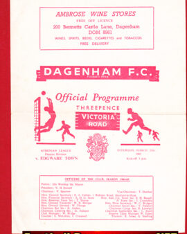 Dagenham v Edgware Town 1965