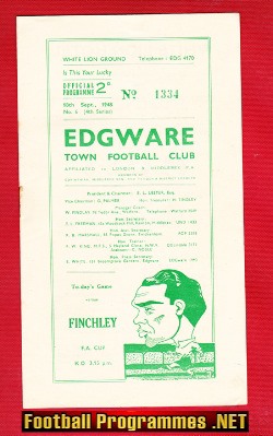 Edgware Town v Finchley 1948 – FA Cup Match 1940s