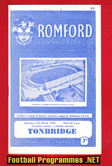 Romford v Tonbridge 1962 - Southern Premier Division