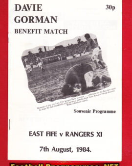 Davie Gorman Testimonial Benefit Match East Fife 1984