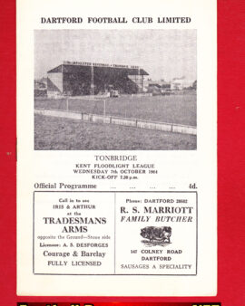 Dartford v Tonbridge 1964 – Kent Floodlight League