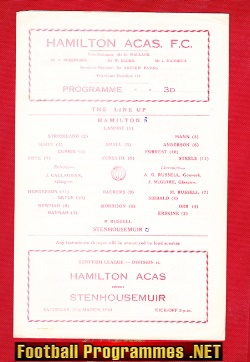 Hamilton Academical v Stenhousemuir 1964