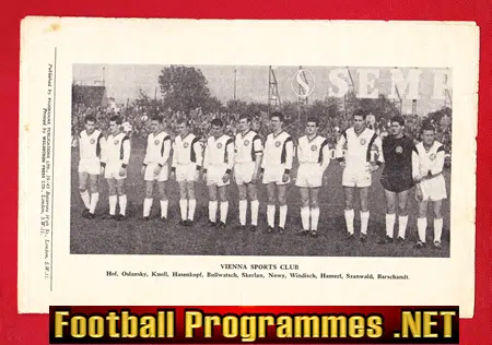 Arsenal v Vienna Sports Club 1961 - Friendly Match