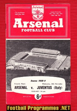 Arsenal v Juventus 1958 – Friendly Match