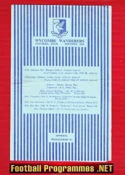 Wycombe Wanderers v Dulwich Hamlet 1964