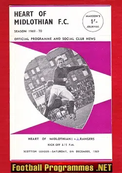 Heart Of Midlothian v Glasgow Rangers 1969