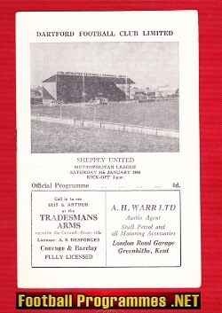 Dartford v Sheppy United 1966