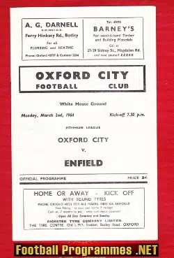 Oxford City v Enfield 1964