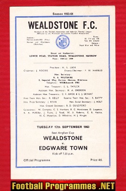 Wealdstone v Edgware Town 1963