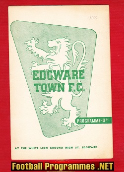 Edgware Town v Chesham United 1955
