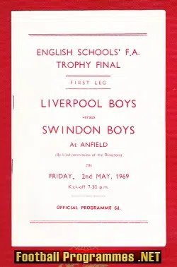 Liverpool Boys v Swindon Boys 1969 – Schoolboys Trophy Cup Final