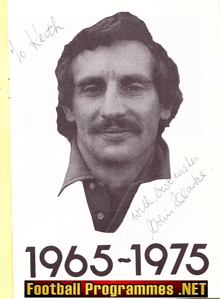 Colin Clarke Testimonial Benefit Match Oxford United 1975 SIGNED