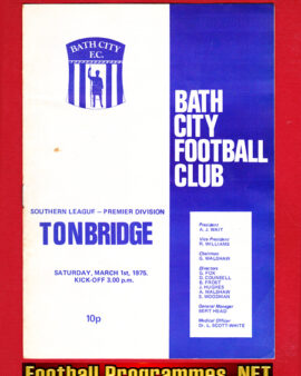 Bath City v Tonbridge 1975